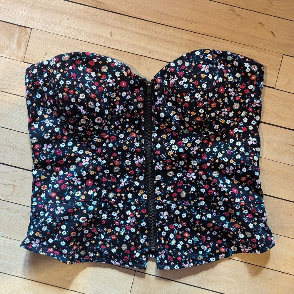 Floral Corset with Zipper (L)